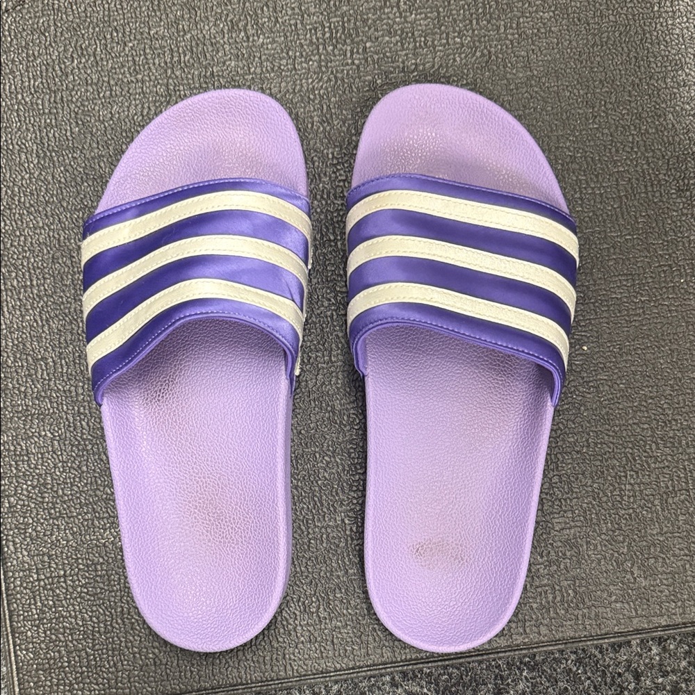 Adidas Purple Slide Sandals